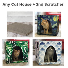 Load image into Gallery viewer, Any Cat House + Additional Scratcher - Cat Box Classics
