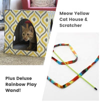 Load image into Gallery viewer, Any Cat House + Rainbow Play Wand - Cat Box Classics
