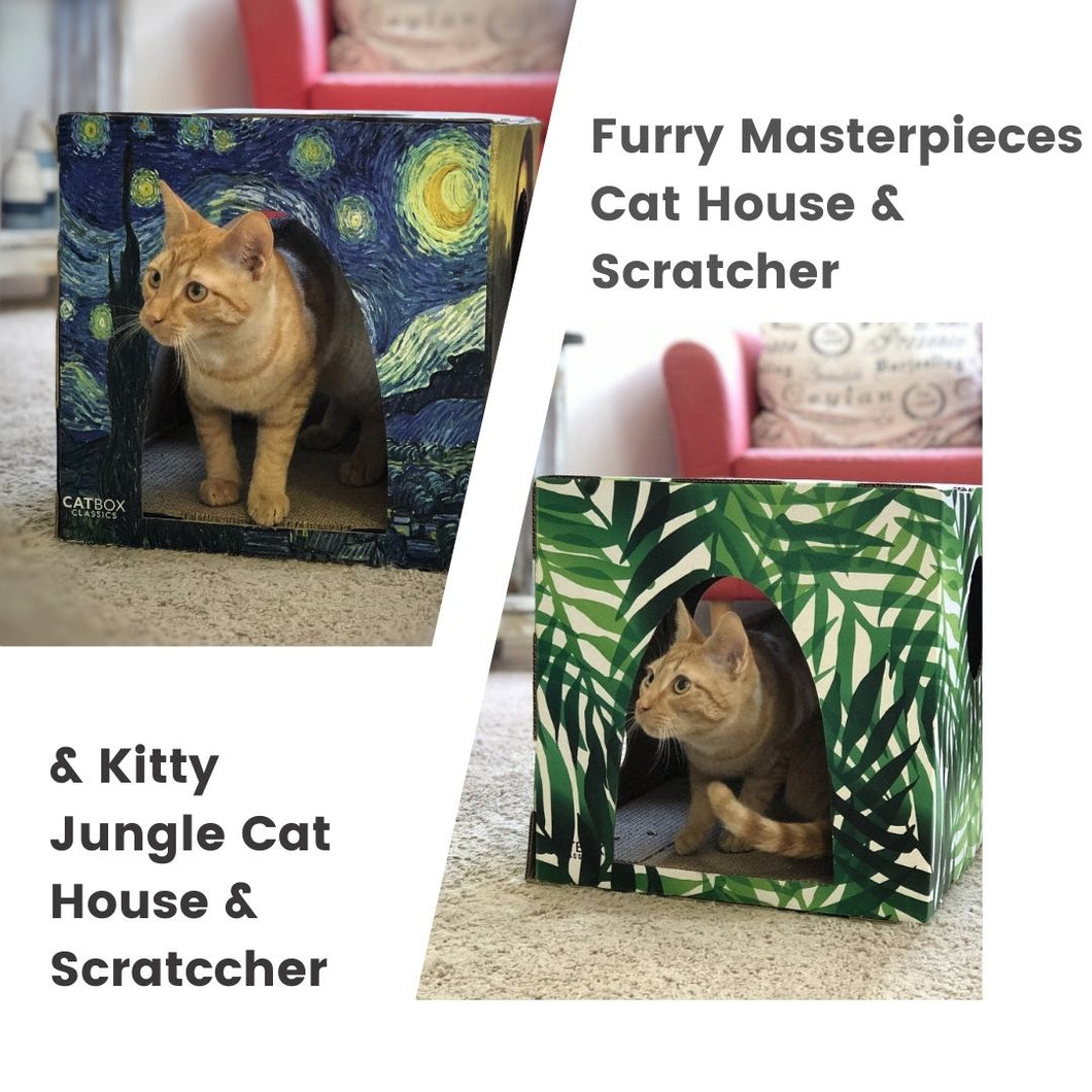 Mix & Match Cardboard Cat Houses - Cat Box Classics
