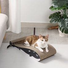 Load image into Gallery viewer, Beautiful cat laying on Whale Buddy Cardboard Cat Scratcher

