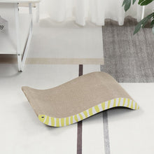 Load image into Gallery viewer, Yellow Wave Cardboard Cat Scratcher - Cat Box Classics