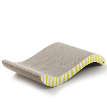 Load image into Gallery viewer, Yellow Wave Cardboard Cat Scratcher - Cat Box Classics