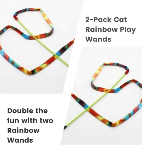 2-Pack Cat Rainbow Play Wands - Cat Box Classics