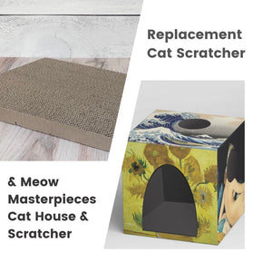 Any Cardboard Cat House + Additional Scratcher - Cat Box Classics