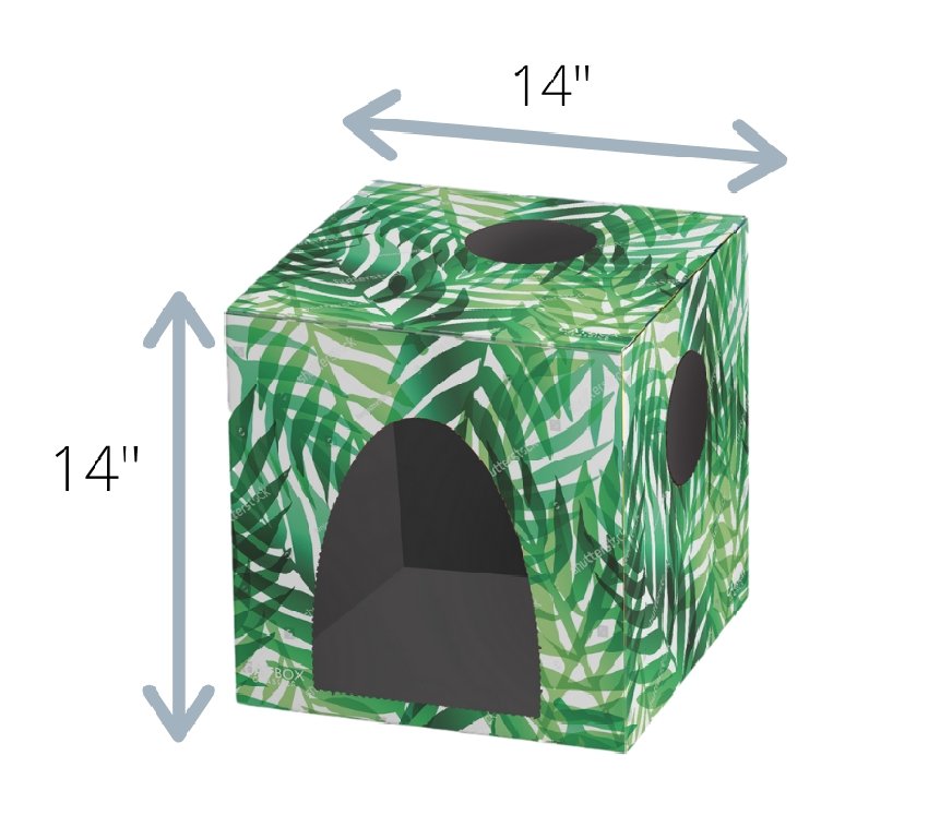 Kitty Jungle Cat House with Scratcher - Cat Box Classics