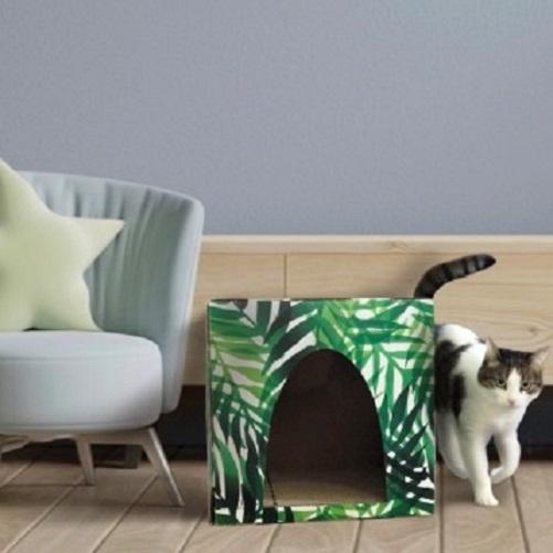 Kitty Jungle Cat House with Scratcher - Cat Box Classics