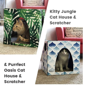 Mix & Match Cardboard Cat Houses - Cat Box Classics